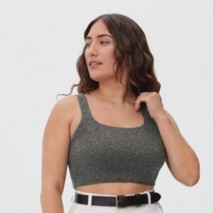 Everlane crop tank yak wool blend super soft dark grey vacation travel